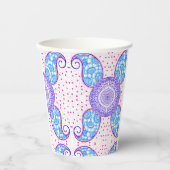 Mango Mandala Delight: Kunstzinnige papieren beker (Voorkant)