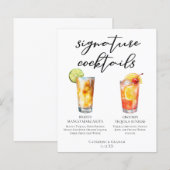 Mango Margarita Tequila Sunrise Cocktails Menu (Voorkant / Achterkant)