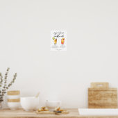 Mango Margarita Tequila Sunrise Cocktails Menu Poster (Keuken)