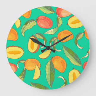Mango Medley: Tropisch fruitpatroon Grote Klok