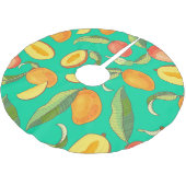 Mango Medley: Tropisch fruitpatroon Kerstboom Rok (Gekanteld)