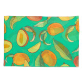 Mango Medley: Tropisch fruitpatroon Kussensloop (Achterkant)