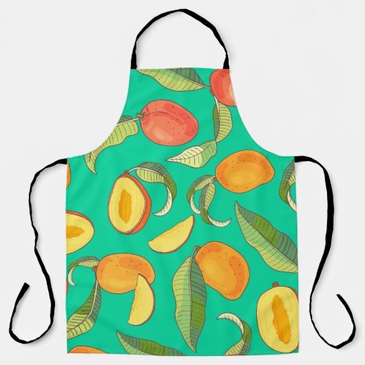 Mango Medley: Tropisch fruitpatroon Schort (Voorkant)