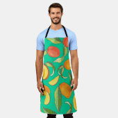 Mango Medley: Tropisch fruitpatroon Schort (Gedragen)