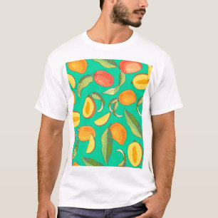 Mango Medley: Tropisch fruitpatroon T-shirt