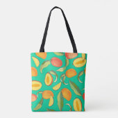 Mango Medley: Tropisch fruitpatroon Tote Bag (Achterkant)