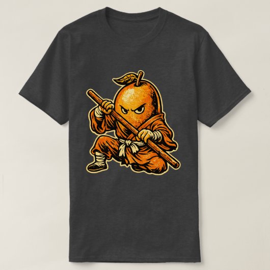 Mango Monnik — Grappige Tropische Vrucht Shaolin K T-shirt (Design voorkant)
