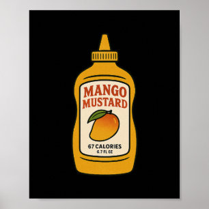Mango Mosterd 67 Zes Zeven 6-7 - Grappige Brainrot Poster