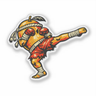 Mango Muay Thai — Vintage Retro Thaise Vechters Sticker