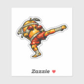 Mango Muay Thai — Vintage Retro Thaise Vechters Sticker (Vel)