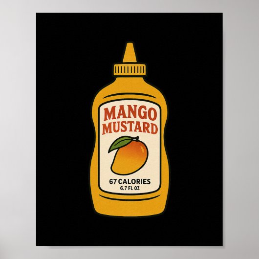 Mango Mustard 67 Six Seven 6-7 - Funny Brainrot Ki Poster (Voorkant)