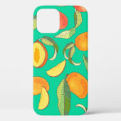 Mango. Naadloos patroon met gele en rode troop Case-Mate iPhone Case (Achterkant)