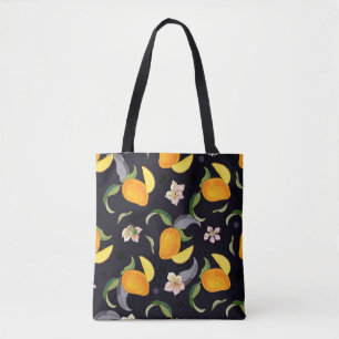 Mango. Naadloos patroon met gele en rode troop Tote Bag