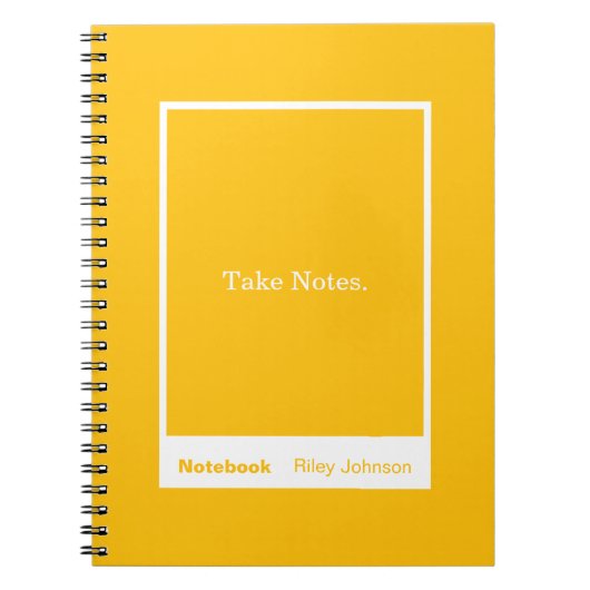 Mango Orange Block Quote Classic Notebook Notitieboek (Voorkant)