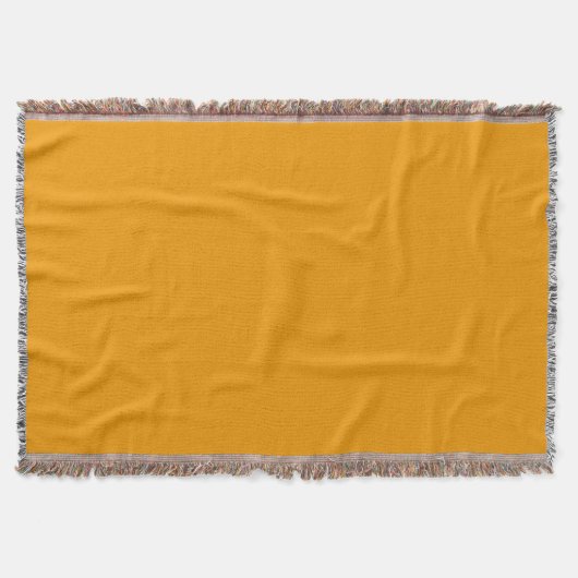 Mango Oranje Effen Kleur Deken (Voorkant)
