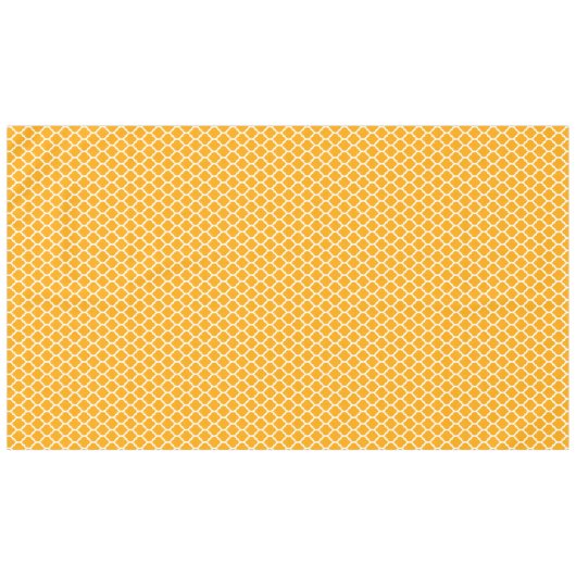 Mango Oranje Marokkaans Quatrefoil Pattern Spring Tafelkleed (Voorkant (Horizontaal))