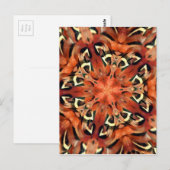 Mango Pheasant Feather Kaleidoscope Mandala Briefkaart (Voorkant / Achterkant)