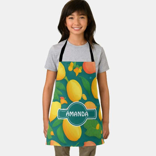 Mango regenboog kleurrijk gepersonaliseerd patroon schort (Insitu)