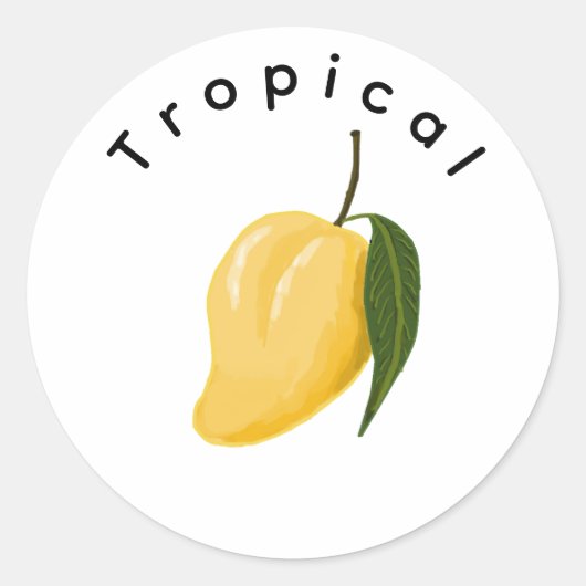 Mango Ronde Sticker (Voorkant)