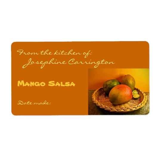 Mango Salsa Canning Labels (Voorkant)