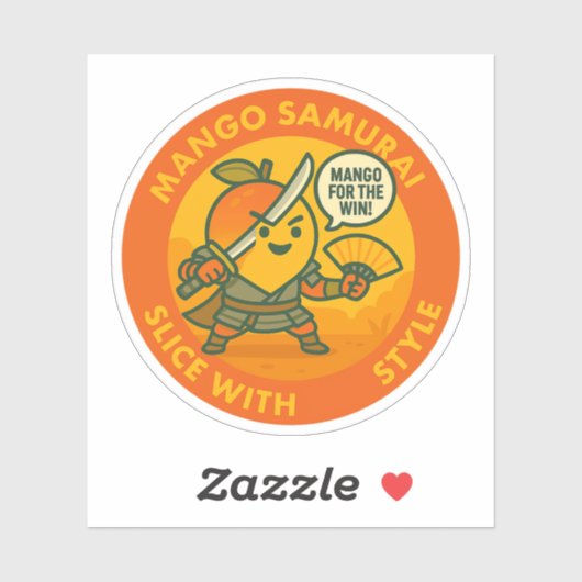 Mango Samurai Slice With Style  Sticker (Vel)