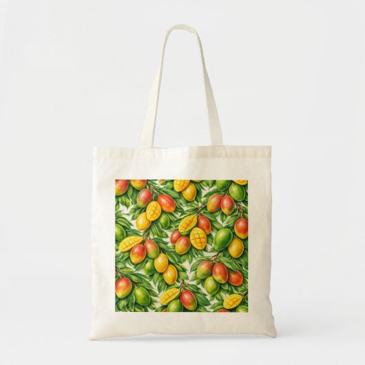 Mango Schelpen Tropische Botanische Tote Bag (Voorkant)