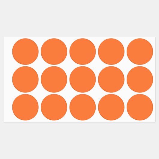 Mango Sinaasappel Stevige Kleur | Klassiek | Elega Labels (Vel)