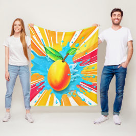 Mango Splash Delight Fleece Deken