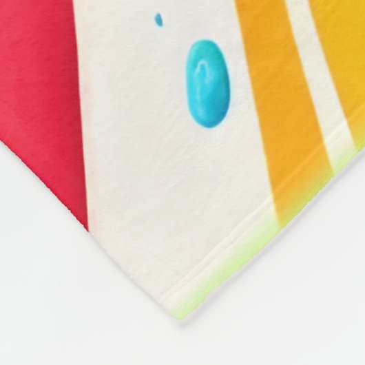 Mango Splash Delight Fleece Deken (Hoek)