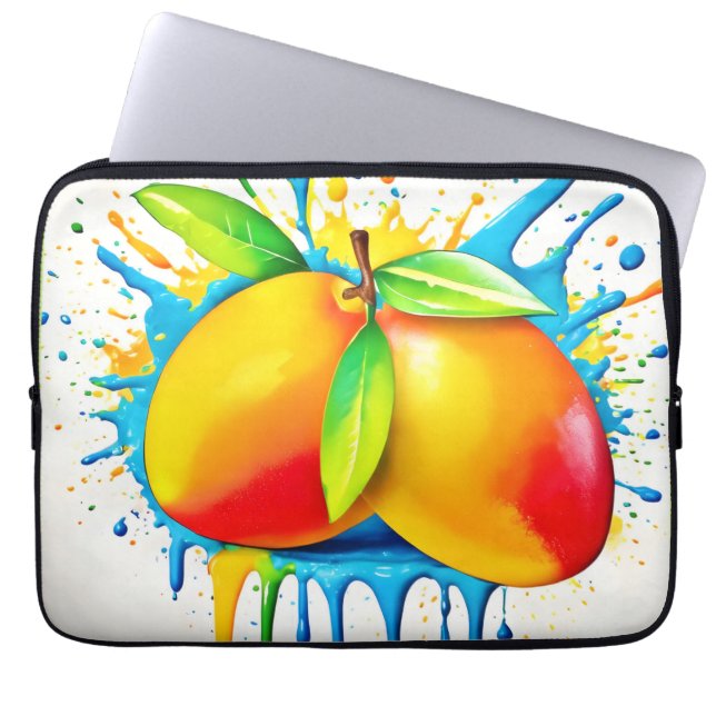 Mango Splash van kleur Laptop Sleeve (Voorkant)