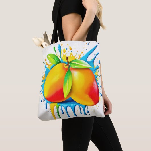 Mango Splash van kleur Tote Bag (Dichtbij)