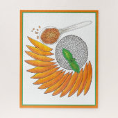 Mango Sticky Rice Dessert Thai Food Cuisine Legpuzzel (Verticaal)