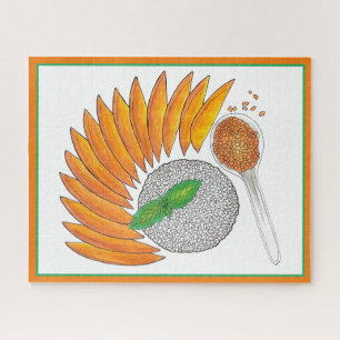 Mango Sticky Rice Dessert Thai Food Cuisine Legpuzzel