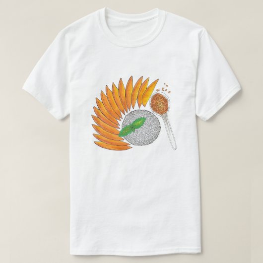 Mango Sticky Rice Dessert Thai Food Cuisine T-shirt (Design voorkant)