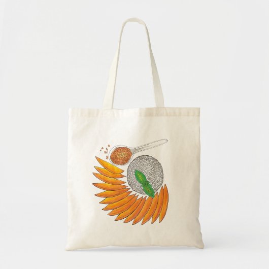 Mango Sticky Rice Dessert Thai Food Cuisine Tote Bag (Voorkant)