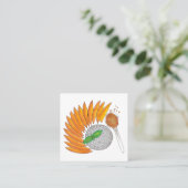 Mango Sticky Rice Dessert Thais Restaurant Eten Vierkante Visitekaartje (Staand voorkant)