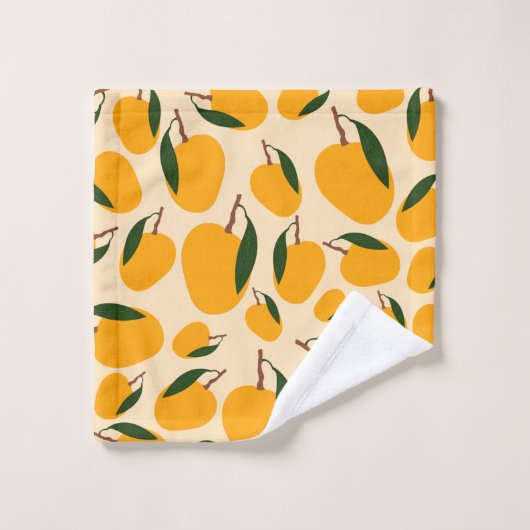 Mango Summer Fruit Pattern Bad Handdoek (Wasdoekje)