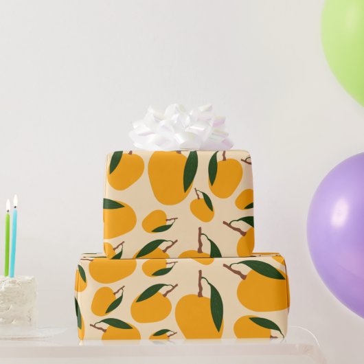 Mango Summer Fruit Pattern Cadeaupapier (Feestgeschenken)