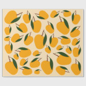Mango Summer Fruit Pattern Cadeaupapier (Vlak)