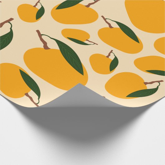 Mango Summer Fruit Pattern Cadeaupapier (Hoek)