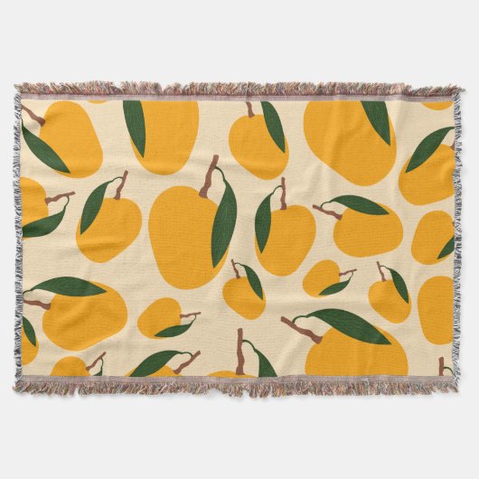 Mango Summer Fruit Pattern Deken (Voorkant)