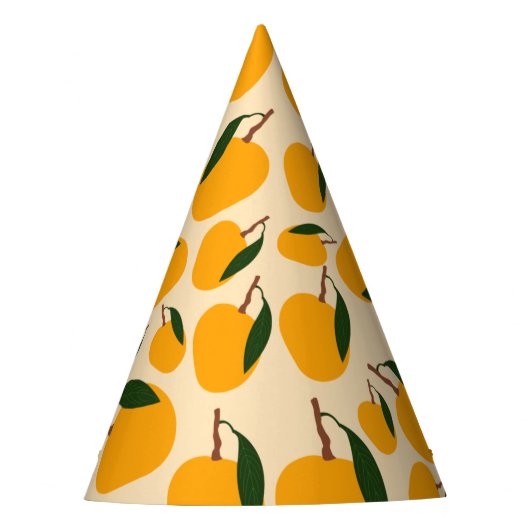 Mango Summer Fruit Pattern Feesthoedjes (Voorkant)