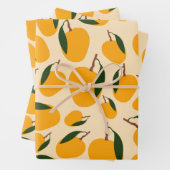 Mango Summer Fruit Pattern Inpakpapier Vel (In situ)