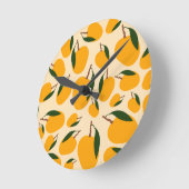 Mango Summer Fruit Pattern Kitchen Decor Ronde Klok (Hoek)