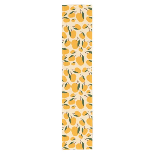 Mango Summer Fruit Pattern Korte Tafelloper (Voorkant)
