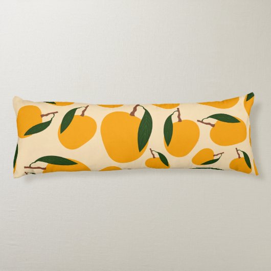 Mango Summer Fruit Pattern Lichaamskussen (Achterkant)