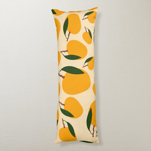Mango Summer Fruit Pattern Lichaamskussen (Achterkant (Verticaal))