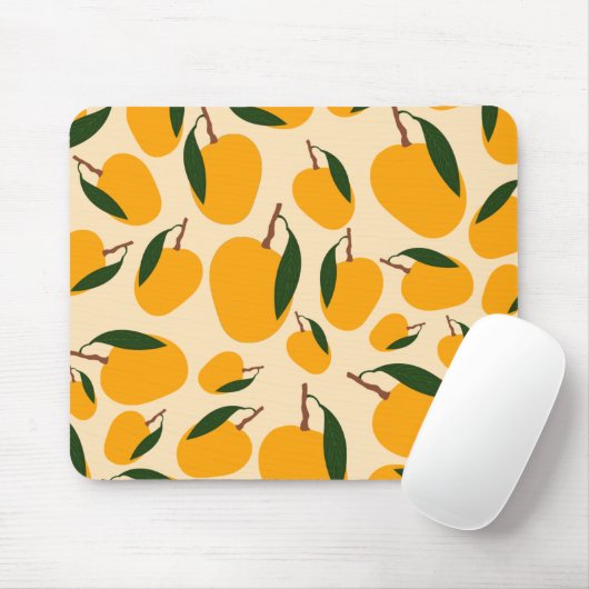 Mango Summer Fruit Pattern Muismat (Met muis)