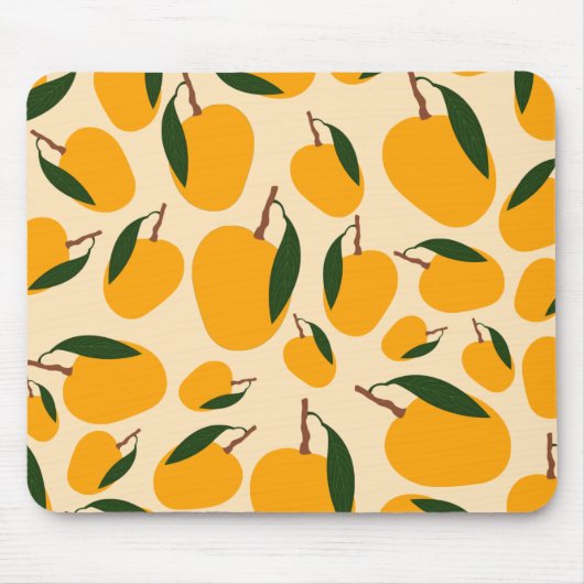 Mango Summer Fruit Pattern Muismat (Voorkant)