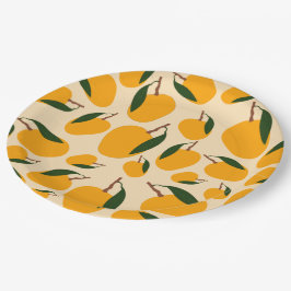 Mango Summer Fruit Pattern Papieren Bordje
